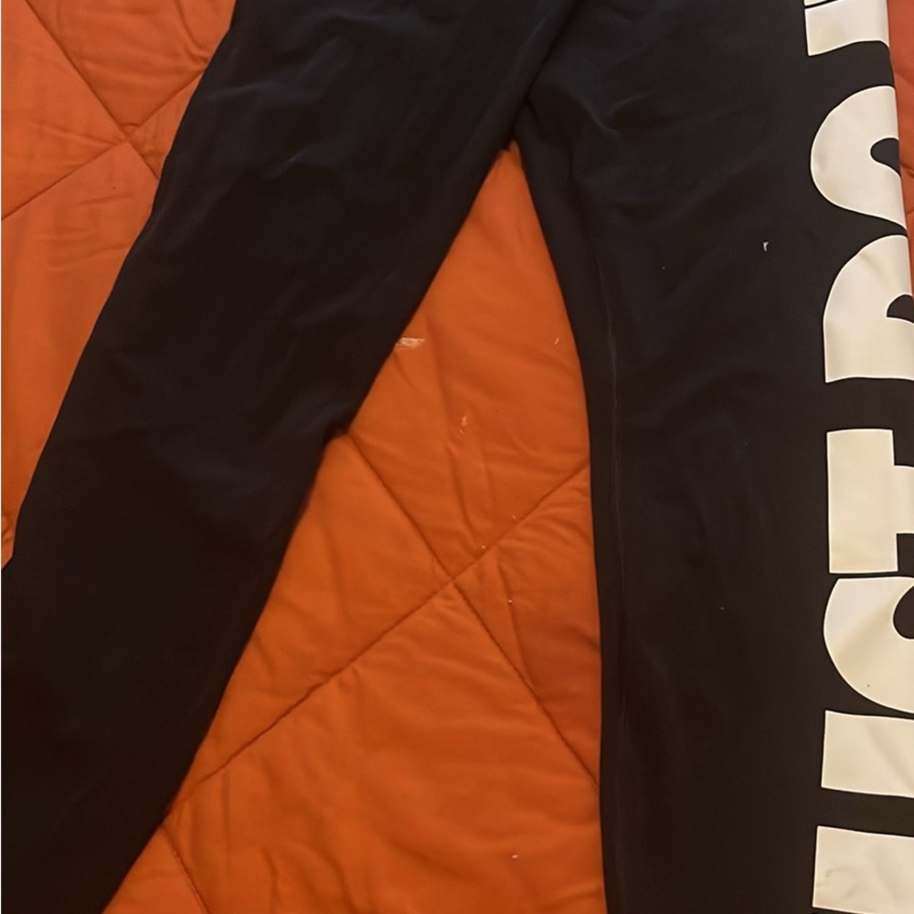 Nike Black Leggings with White Just Do It Print